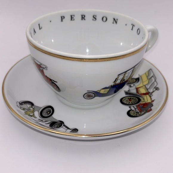 Princess House “To A Very Special Person” Cup & Saucer car enthusiasts vtg car - Picture 1 of 16
